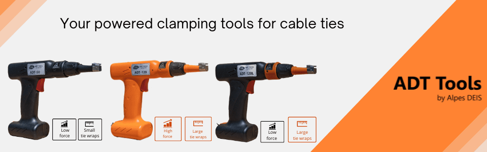 Portfolio of portable power tools for tightening cable ties